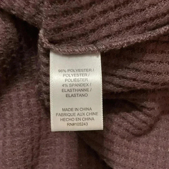 Hiatus Plum Pull Over Waffle Knit Sweater. Size 1X - Picture 4 of 4